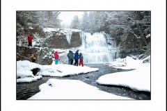 winter swallow falls - muddy creek falls